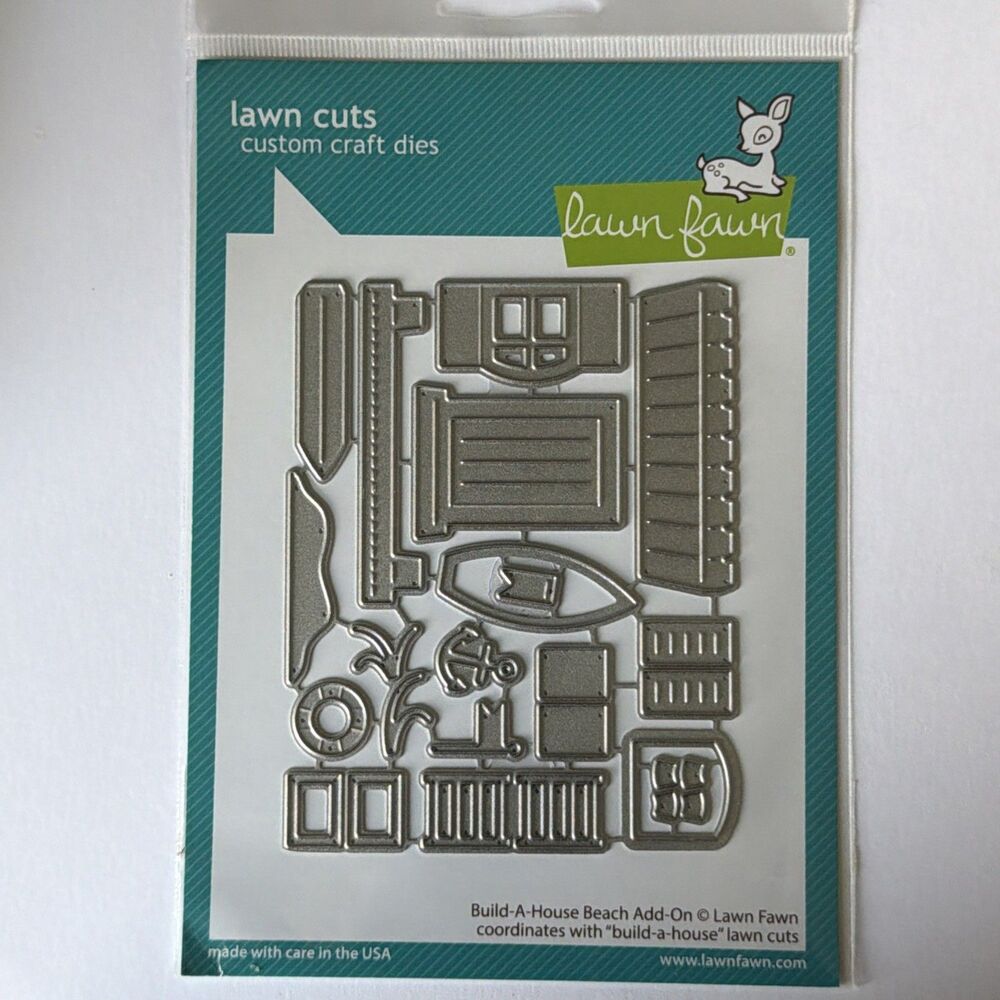 New! Lawn Fawn BUILD-A-HOUSE BEACH ADD-ON Lawn Cuts Die LF3182